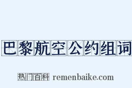 巴黎航空公约组词是什么意思的图片